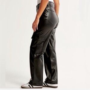 Women's Black Faux Leather Pants